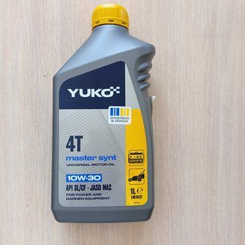 Олива для 4-х тактних двигунів YUKO 4T 10W-30 напівсинтетика 1л 144144 фото